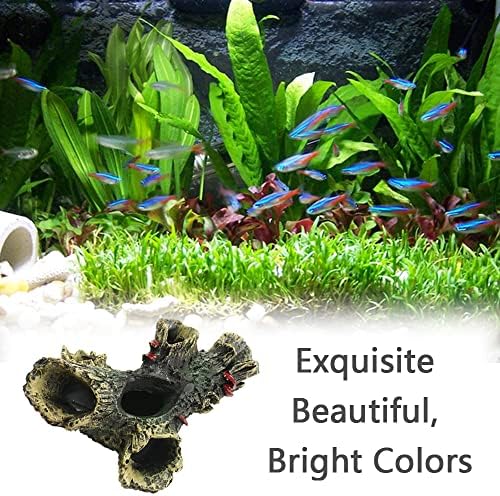 NA Log Resin Tree Trunk Ornament Aquarium Fish Tank Decoration Home Landscaping Crafts for Fish Tank Small Fish Hiding