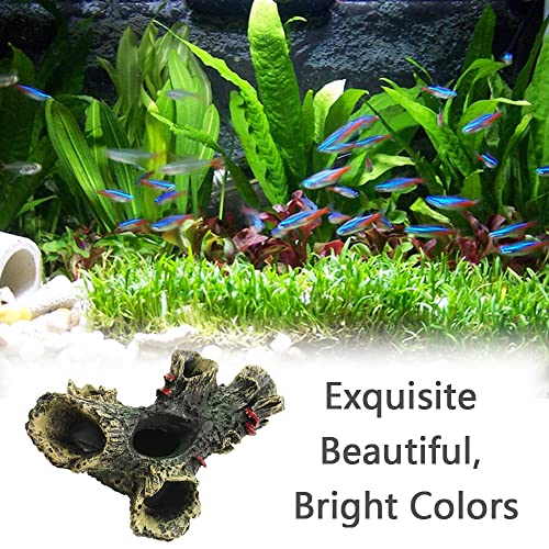 xingriziXFL Log Resin Tree Trunk Ornament Aquarium Fish Tank Decoration Home Landscaping Crafts for Fish Tank Small Fish Hiding - Image 6