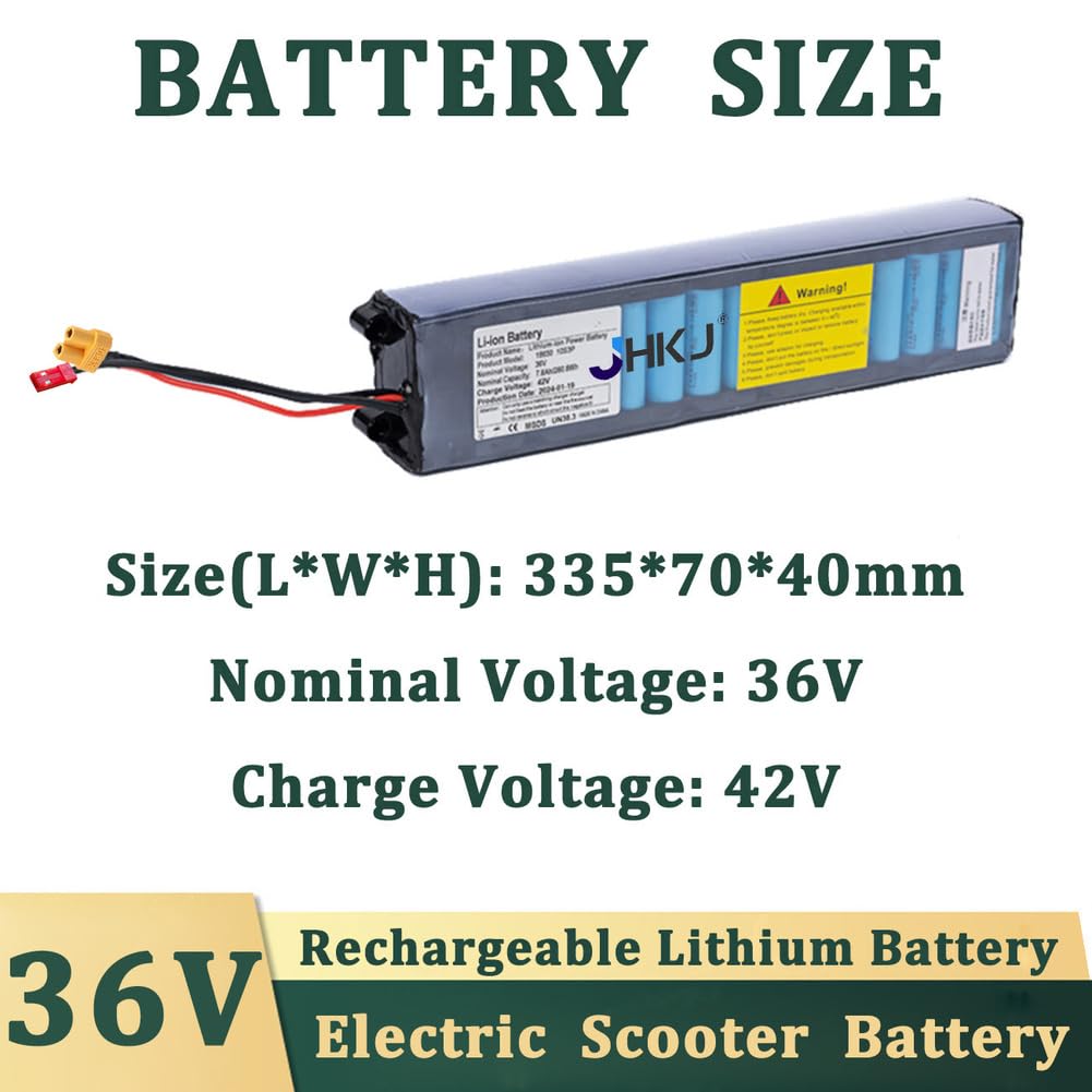 Batterie de Rechange 36 V 6 Ah 10,5 Ah Batterie Lithium 7,8 Ah Batteries Li-ION 36 V Batteries Trottinette pour M365 pour Moteurs 200 W - 400 W avec Ports JST et XT30,36v7.8ah