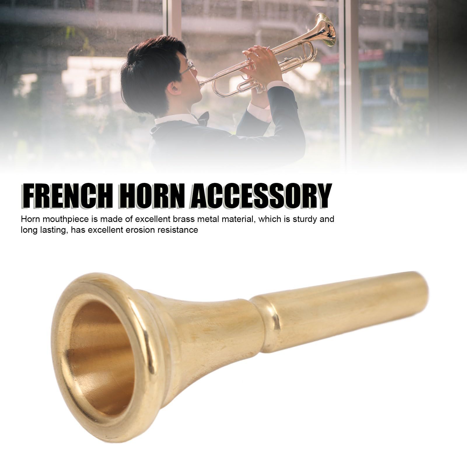 French Horn Mouthpiece Brass Standard Professional Replacement Ideal for Novice and Pro Players Applicable for Stage Performances