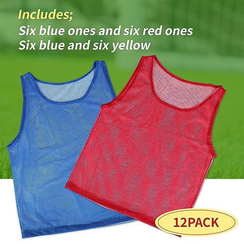 image for Adorox Teens Scrimmage Practice Jerseys Team Pinnies Sports Vest Socce