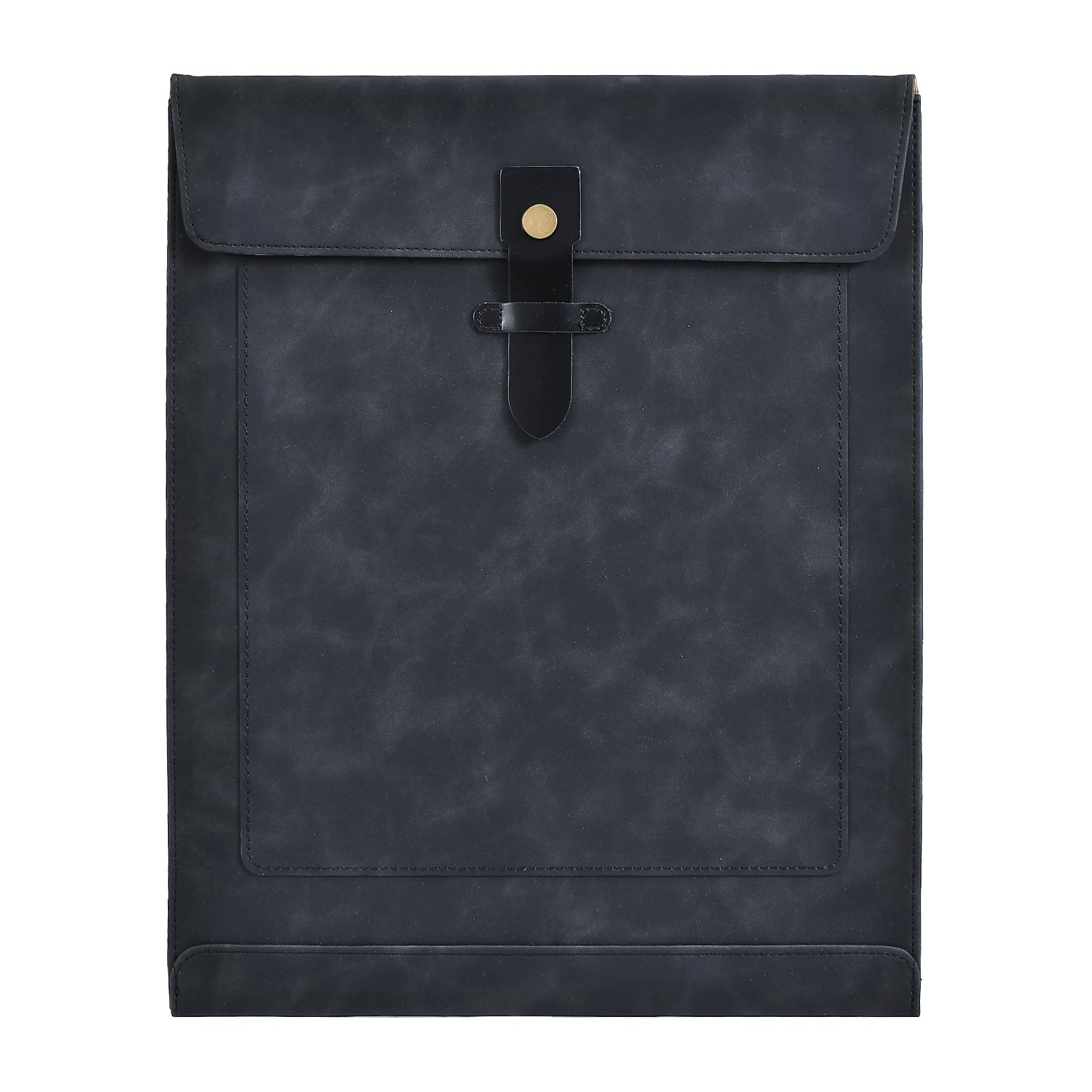 QIXIN Black Matte Leather File Folder, Letter Size, Document Organizer, A4 Envelopes Filing Folder, 1 Piece