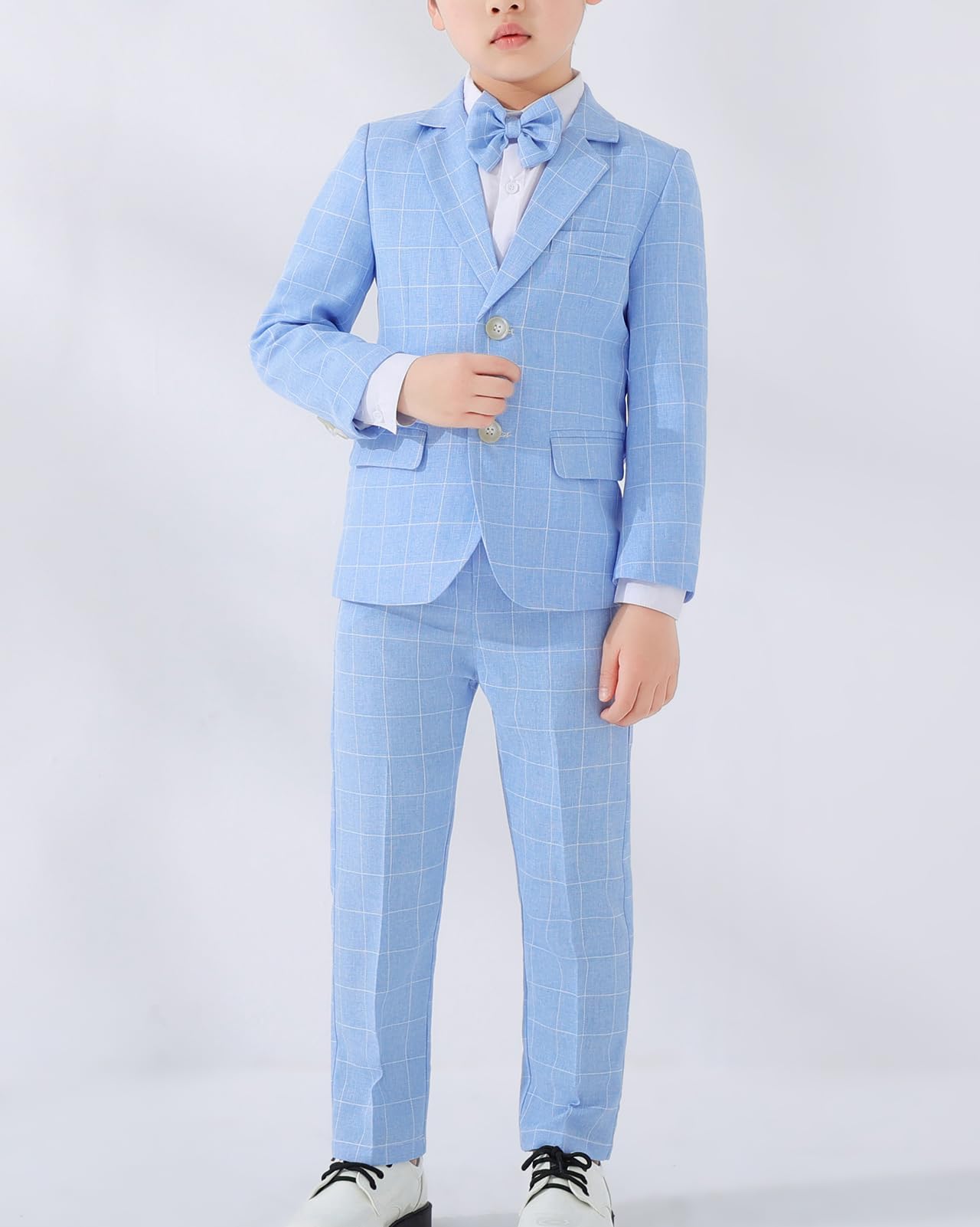 3/4/5 Piezas Traje de Boda para Niño Gentleman Ceremonia Conjunto, Blazer, Pantalón,Camisa, Chaleco de Vestir, Pajarita