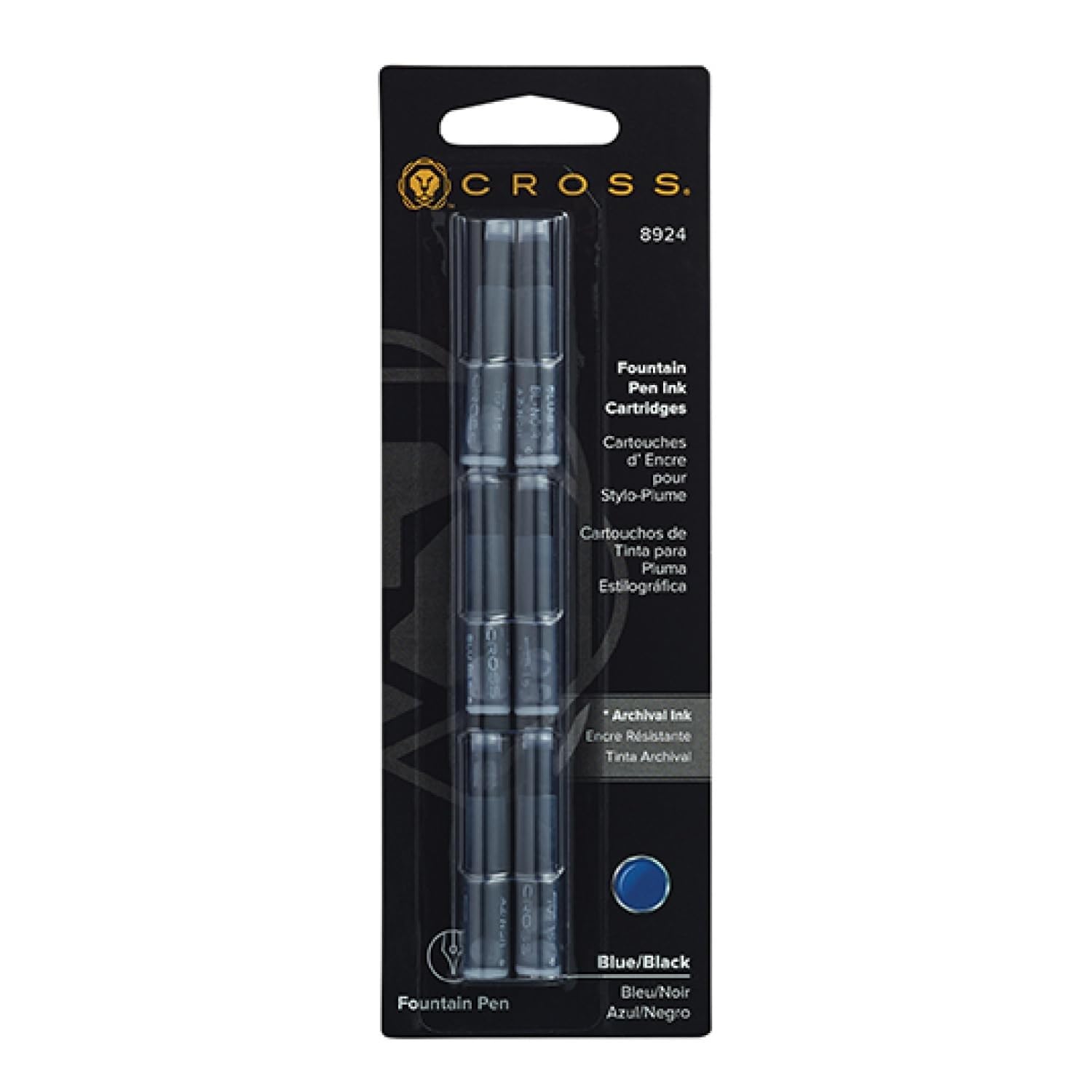 Cross Refill 6-pack Blue/Black Ink
