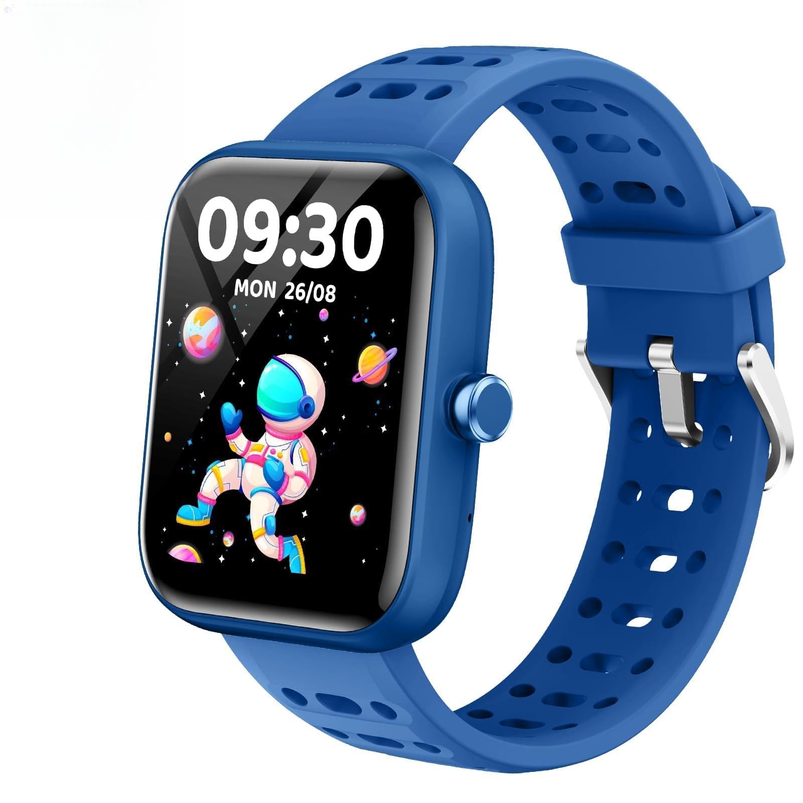 Smart Watch for Kids Gift, Kids Smart Watch with Heart Rate, Sleep Monitor, Fitness Tracker, Kid's Watch with Sports Modes, Puzzle Game& DIY Dials, Birthday, Children's Day Gifts for Kid-Blue(2 Bands)