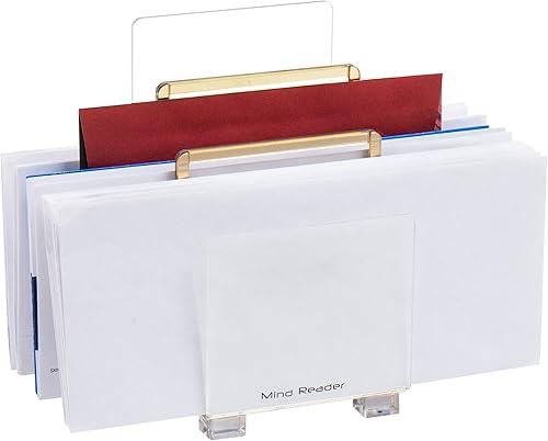 Miniatura 7 de Mind Reader Cosmopolitan Collection bandeja de papel oficina dorado