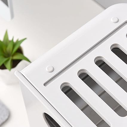 LICHTS Double Layer WiFi Storage Box Socket Cover for Desktop Power Charger Grey