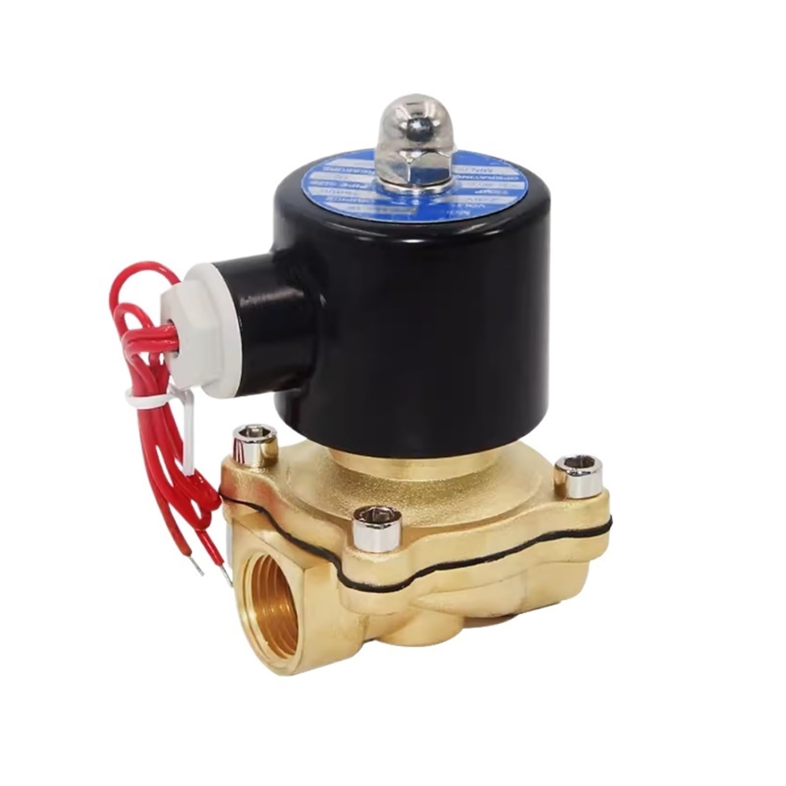 1 szt. Zawór elektromagnetyczny normalnie zamknięty 12 V zawór wodny AC220 V zawór powietrza DN8/10/15/20/25/50 zawór elektryczny 1/4" 3/8" 1/2" 3/4" zawór sterujący (DN8, AC110)