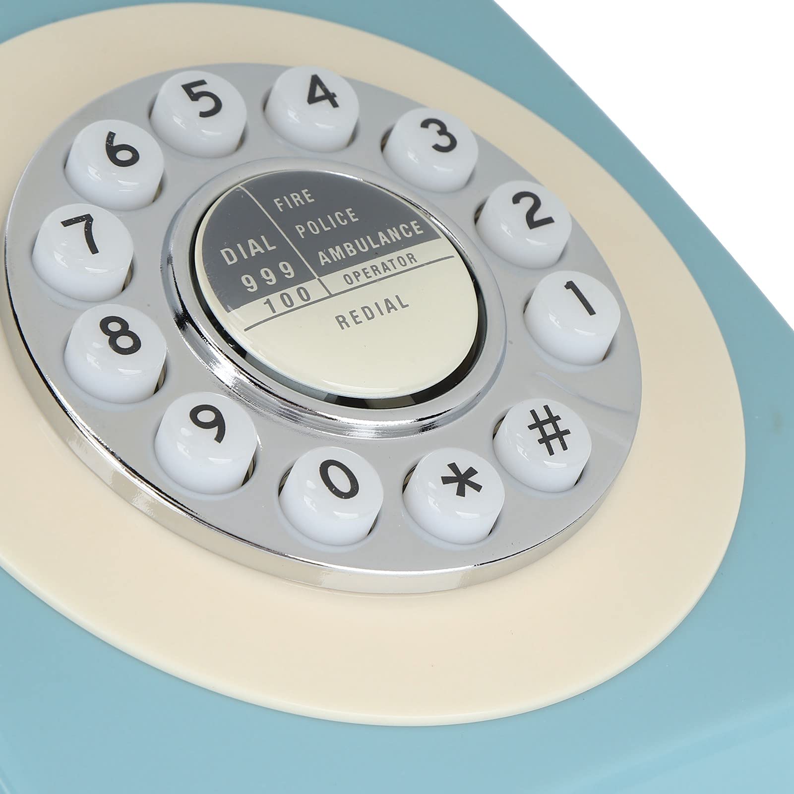 Teléfono Fijo Retro Libro de visitas de Audio CT-8019 Teléfono clásico Vintage Anillos con Cable Antiguos Teléfono de Escritorio con Doble Gong para el hogar y la Oficina