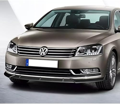 Miniatura 4 de Q1-TECH, 5 piezas de borde delantero + falda lateral Rocker Winglet Canard difusor ala compatible con Volkswagen Passat Sedan 2012-2015, divisor de