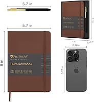Vista 2 de &And Per Se Lined Journal and Pen Set, A5 Leather Hardcover Notebook with Pen & Stationary Set, 160 Pages 100GSM Thick Ruled Paper Journal for