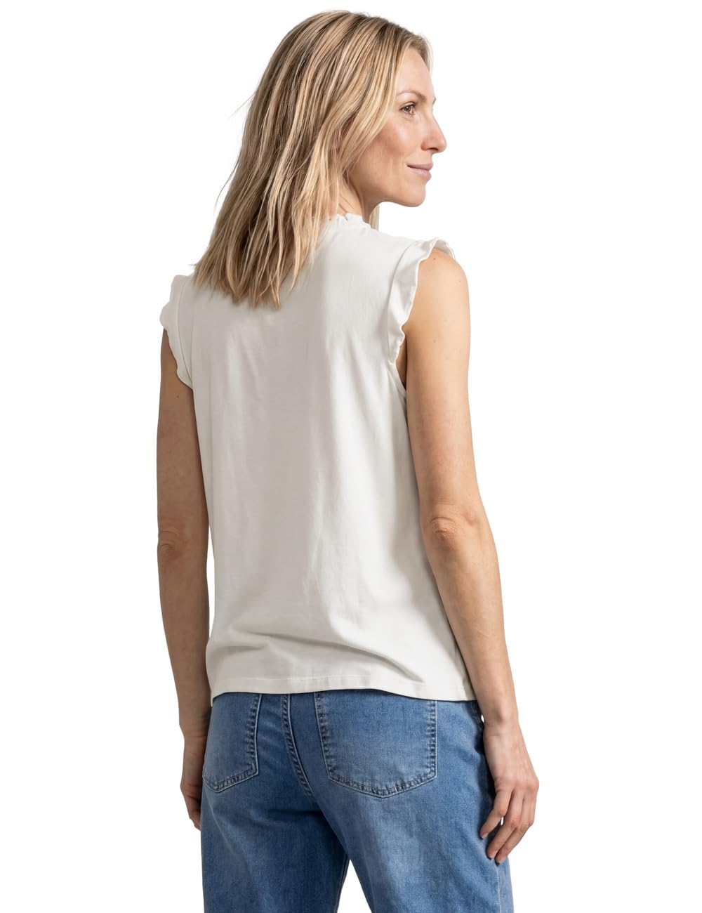 Street One 3230487 Top con Mezcla de Textura y Detalles de Crochet Mujer (Pack de 1)