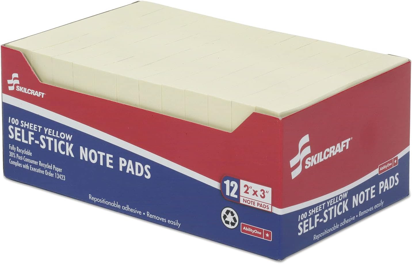 7530012074356 SKILCRAFT SelfStick Note Pads, 2 x 3