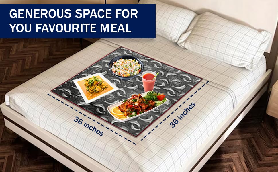 Image of Maximus Printed Bed Server Food Mat | Bedsheet Protector for Home | Food Mat for Bed | Waterproof and Washable Food Server Mat | Multipurpose Use 36 inchx36 inch
