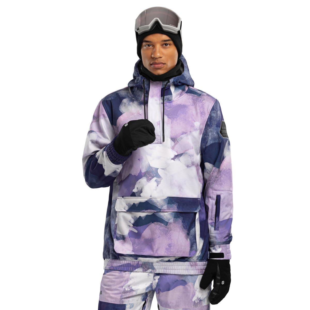 SIROKO - Veste de Snowboard avec Poche Kangourou W3 Cloudmont