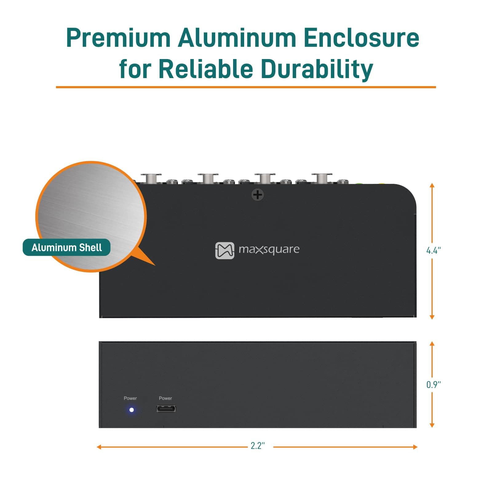 Amazon.co.jp: MAXSQUARE Dante Audio 4チャンネルアナログオーディオ