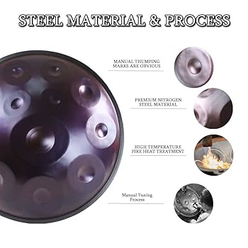 パーカッション・打楽器 Rav pan handpan pan key Amazon.com: Advanced Handpan Drum Instrument for Adults 12