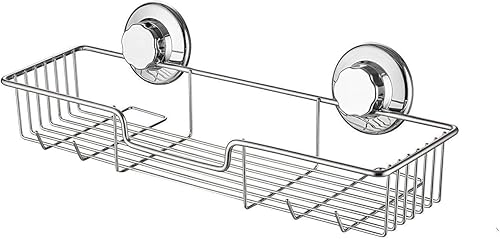 Miniatura 2 de SANNO Cesta de ducha con ventosa y gancho de vacío para estante profundo