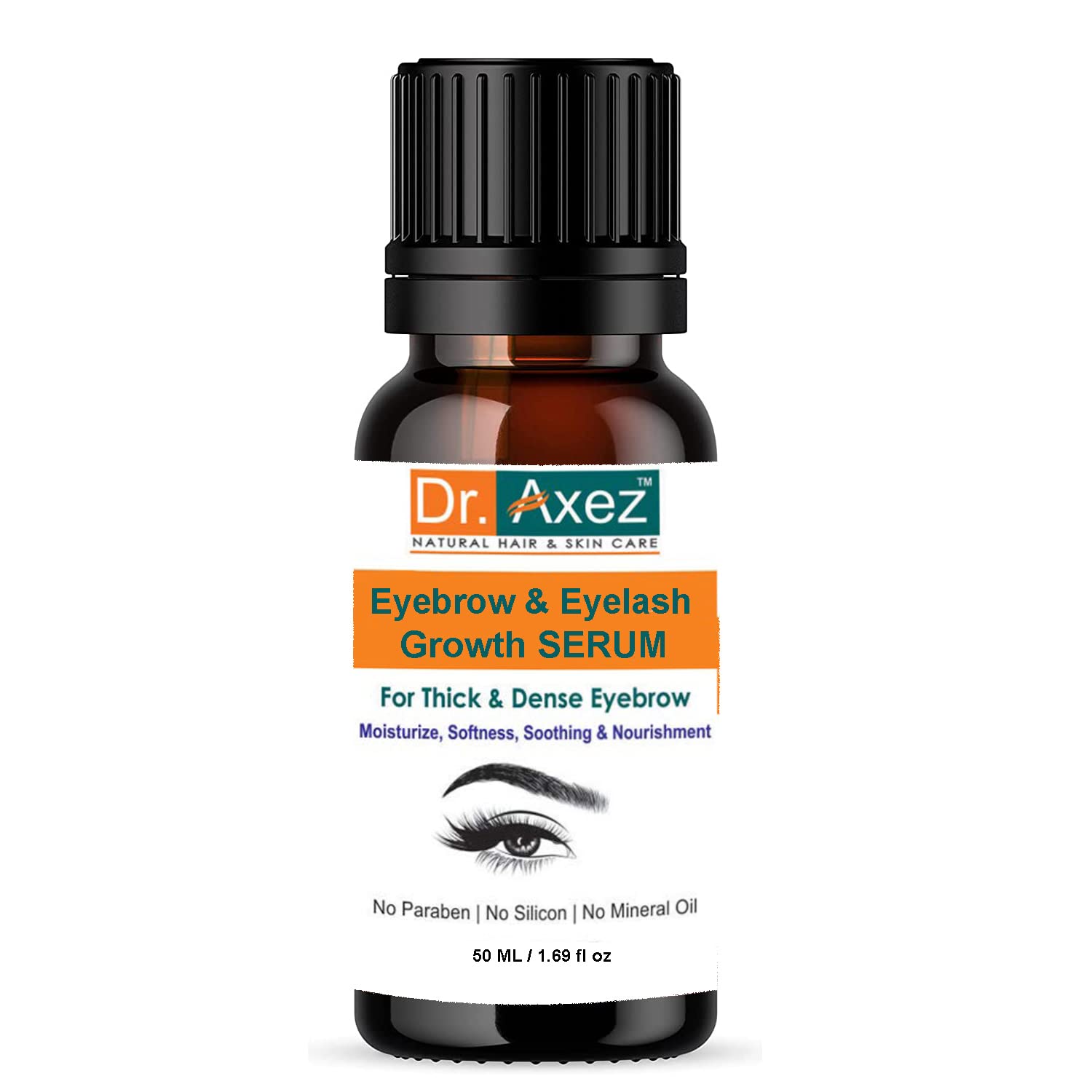 Dr. Axez Eyebrow & Eyelash Growth (With Castor Oil 100% Pure and Natural Harbal Hair Oil Hand Made & Home Made) (Eyebrow & Eyelash Growth OIL, 50 ML)