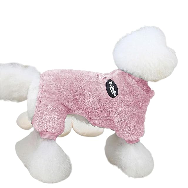 Foto 6 de 8 de Abrigo de terciopelo para perro, ropa térmica para mascotas, pijama para perro