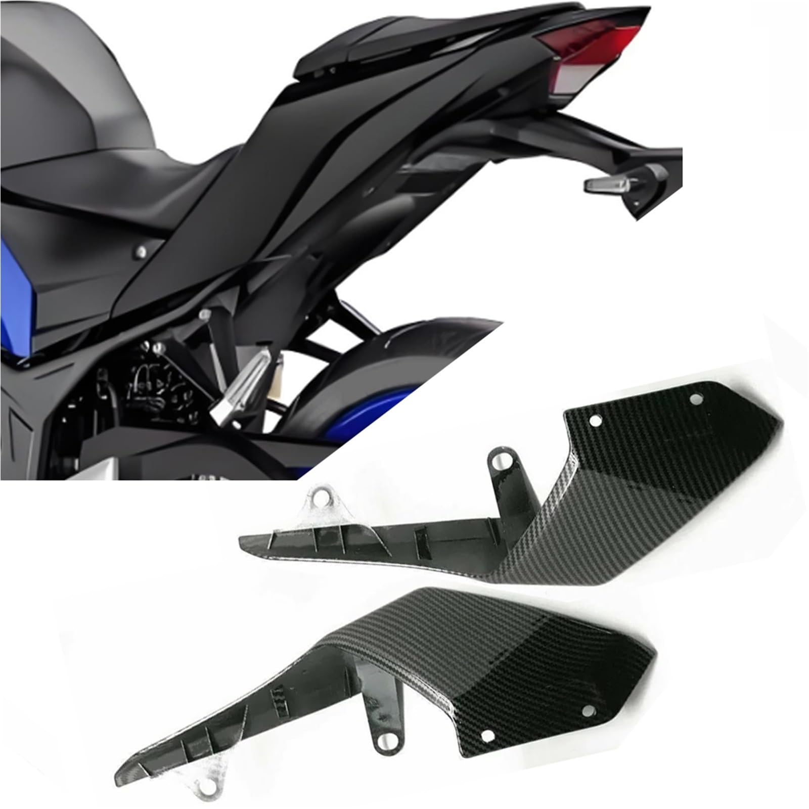 Ailettes de carénage MT07 noire accessoire protection moto - 8