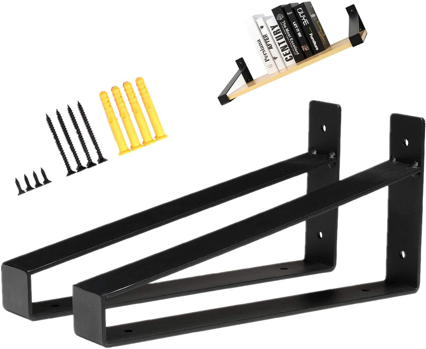 Buy 20 cm Floating Shelf Brackets, Wall ed Floating Shelf Decor Brace