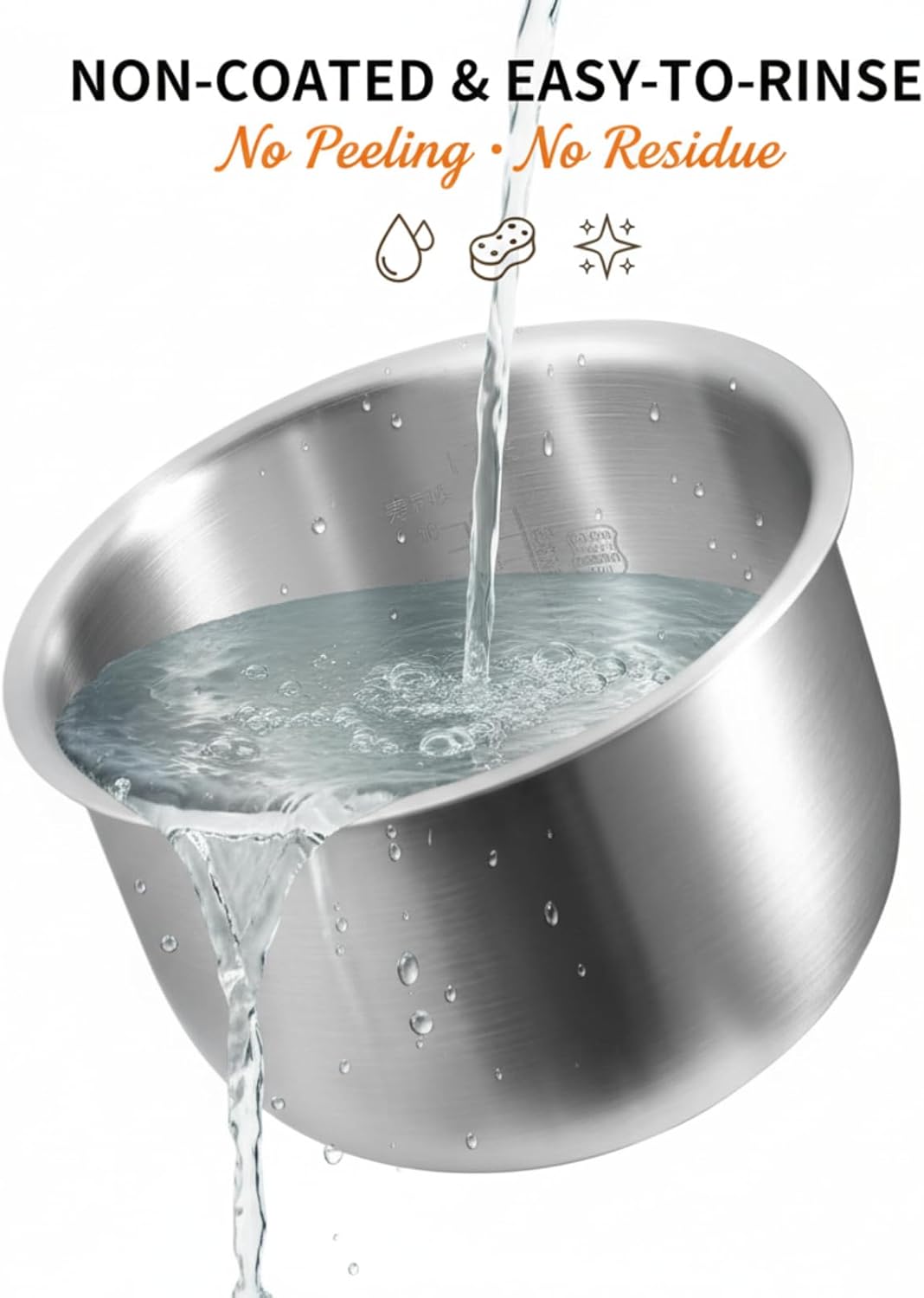 5L 10-Cup 316 Stainless Steel Replacement Inner Pot Compatible with Zojirushi NP-VQ18, Fits B518 Bowl Code, Heavy-Duty Food-Grade Rice Cooker Liner