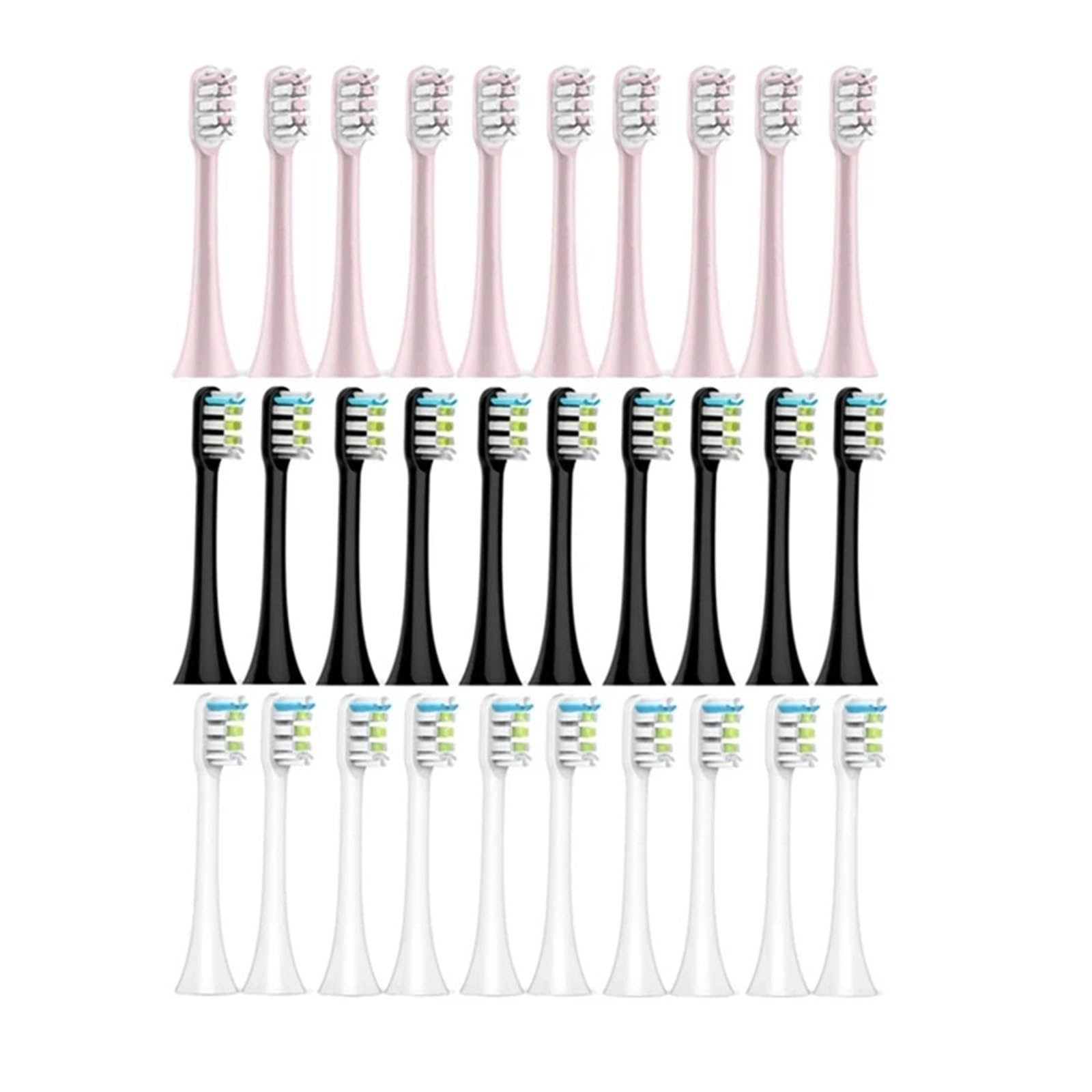 Cabezales de cepillo de dientes eléctrico sónico de 4/7/8 Uds., boquillas de repuesto de cerdas suaves con tapas protectoras contra el polvo(Beige)