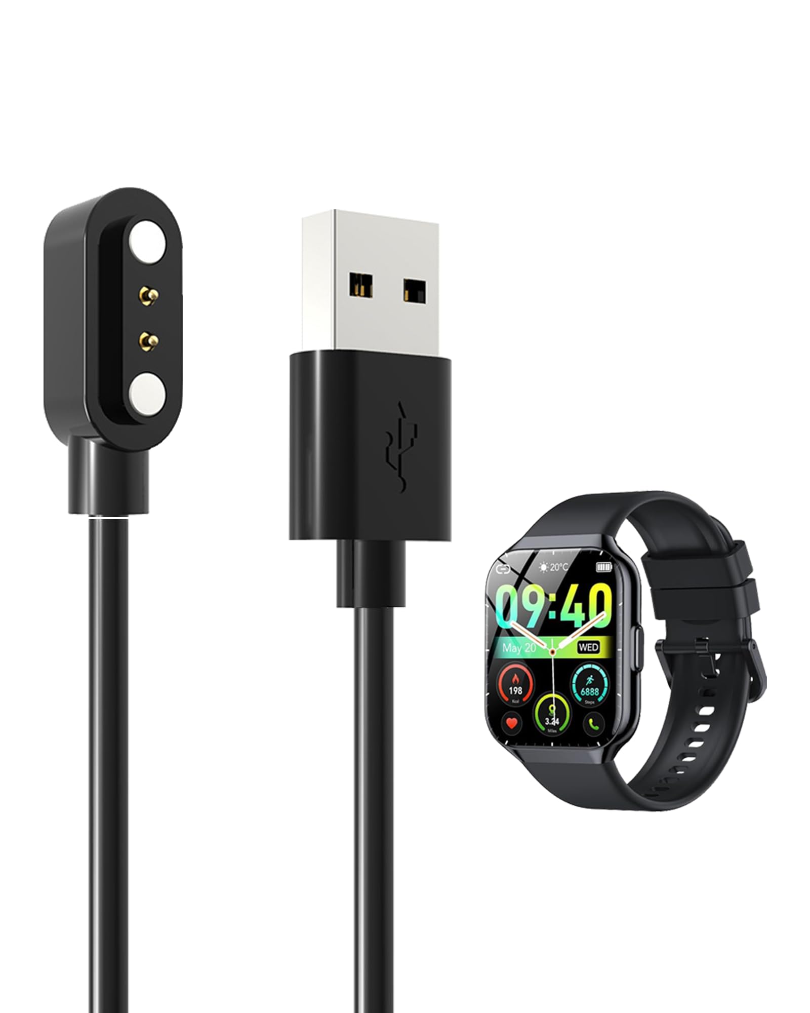 Amazon.com: BOVUGAC [2 Pack] for CASCHO P98 Smart Watch Charger