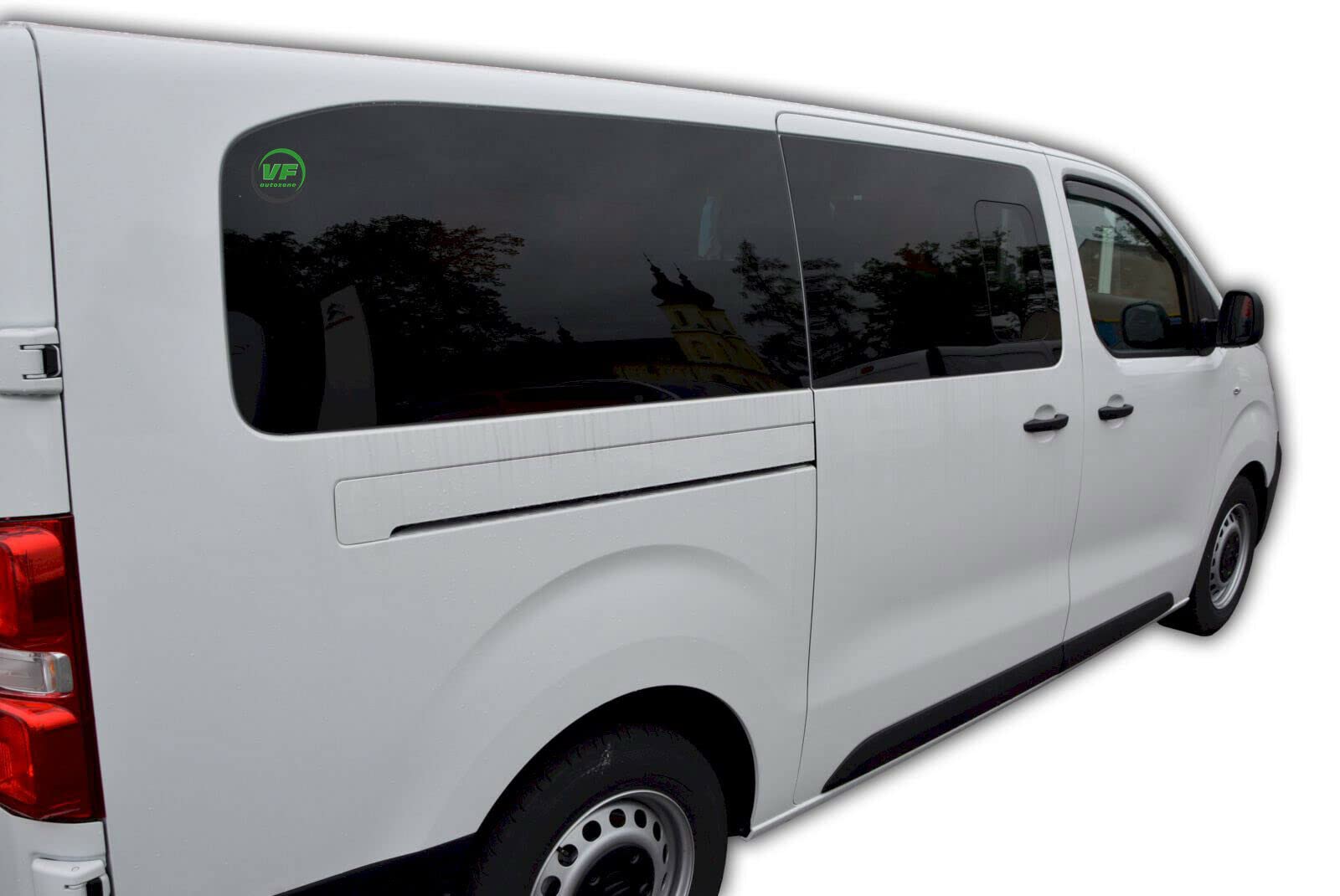 J&J AUTOMOTIVE Heko Déflecteurs d'air et de Vent pour Citroen Jumpy Depuis 2016, Lot de 2pcs, Teintés, Avant et Arrière, Aérodynamique