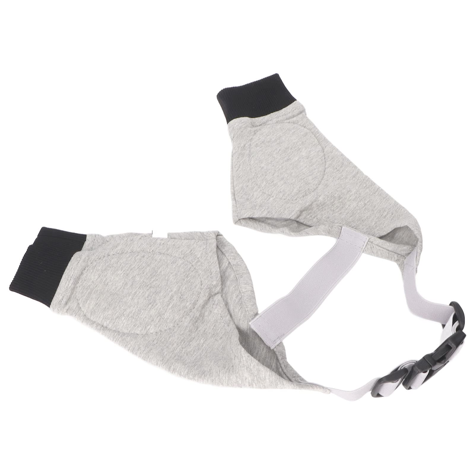 Protège-coude pour Chien, Respirant, Réglable, Chauffant Les Articulations, Manchon de Jambe Avant pour Chiens, Chiot, pour Articulations Blessées, Confortable, Coton/Polyester, Gris, Noir (L)