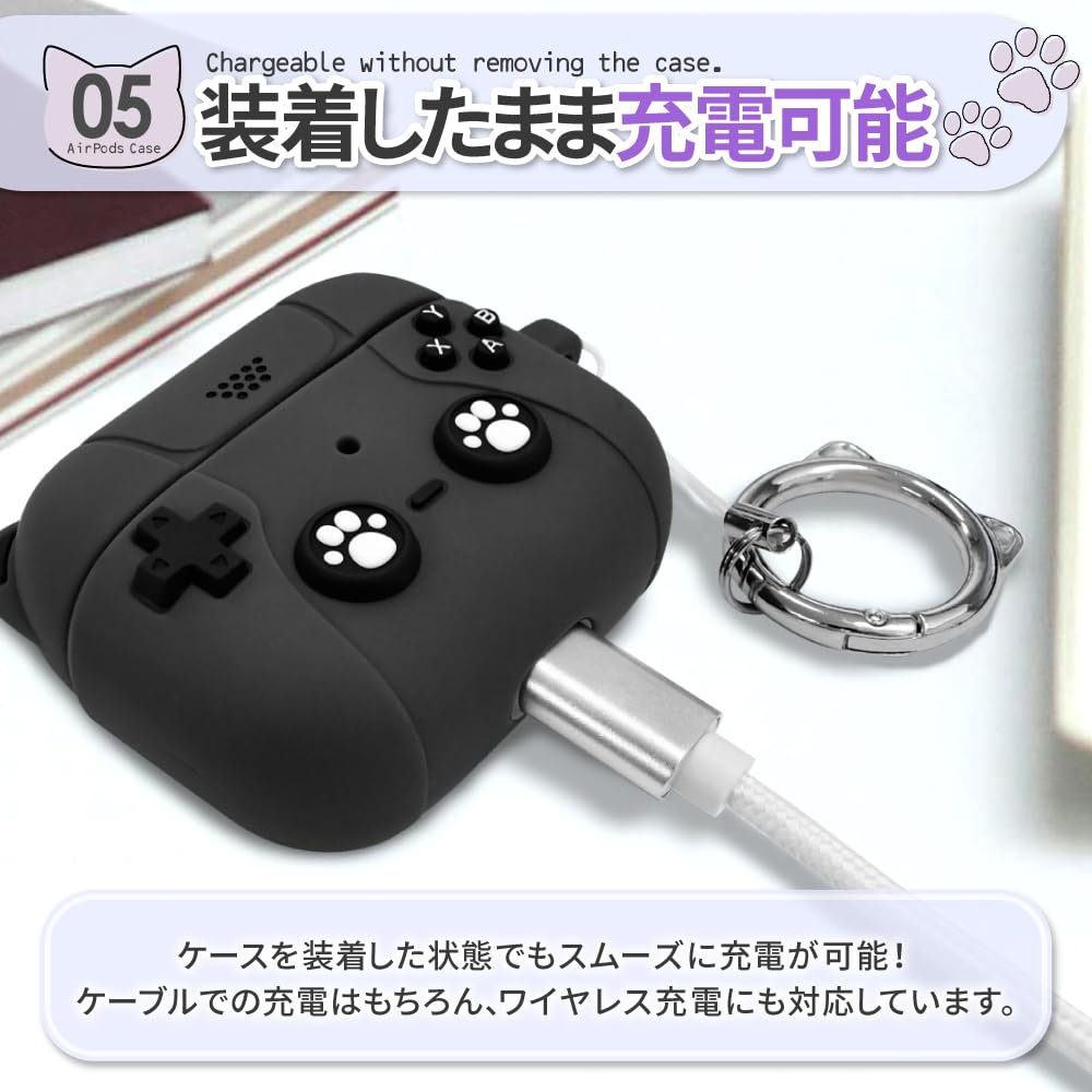 Amazon | シズカウィル AirPodsPro3用 ケース カバー 猫型タイプ 猫耳