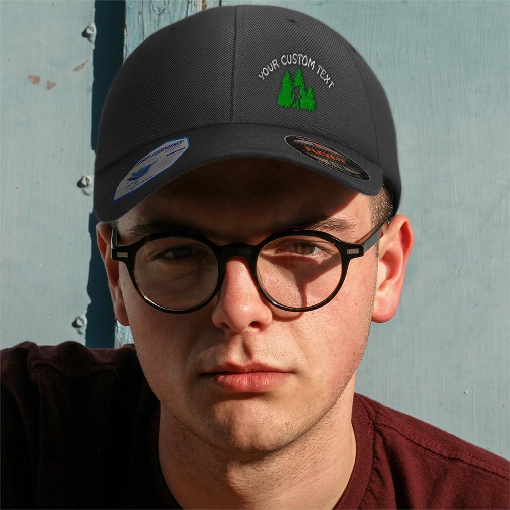 Flexfit Left Side Panel Woods Bigfoot A Embroidery Hats for Men & Women