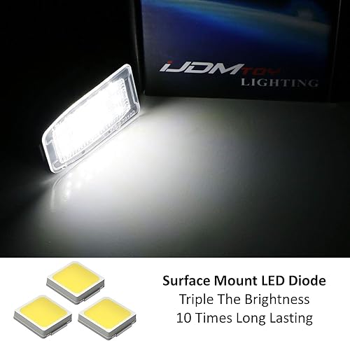 Miniatura 3 de iJDMTOY Luces LED blancas para debajo del espejo lateral compatibles con Land Rover Range Rover, Range Rover Sport, LR2 LR3 LR4, (alimentado por 18