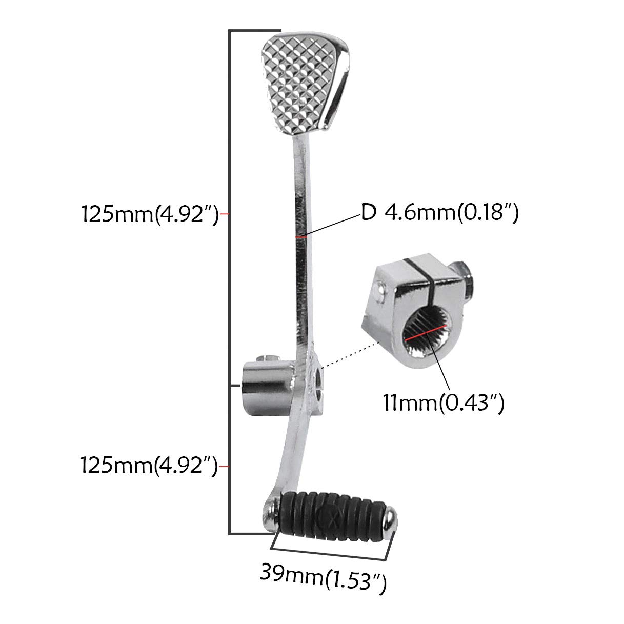 Pedalina Cambio Pit Bike CNC Blu - Foto 5