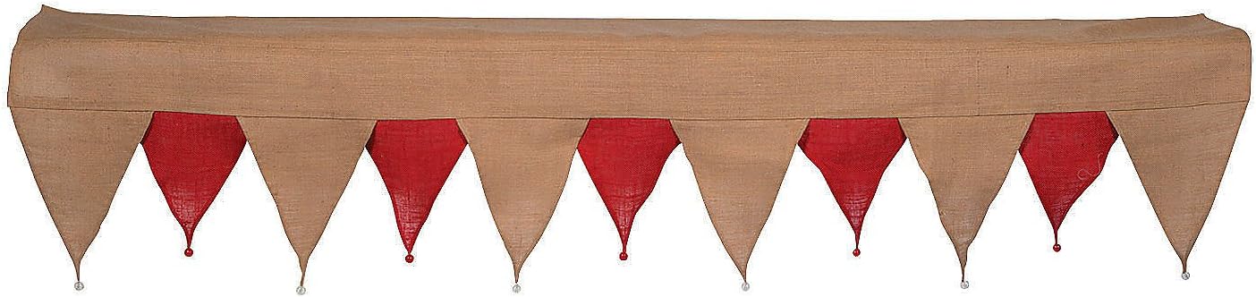 Fun Express Holiday Burlap Mantel Scarf - 6 Feet Long - Rustic and Farmhouse Christmas Home Decorations