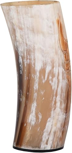 Miniatura 10 de Taza vikingo de 6 pulgadas para beber cerveza Ale, vino, refrescos, jarra, mead, vaso medieval (6 pulgadas, rayas)