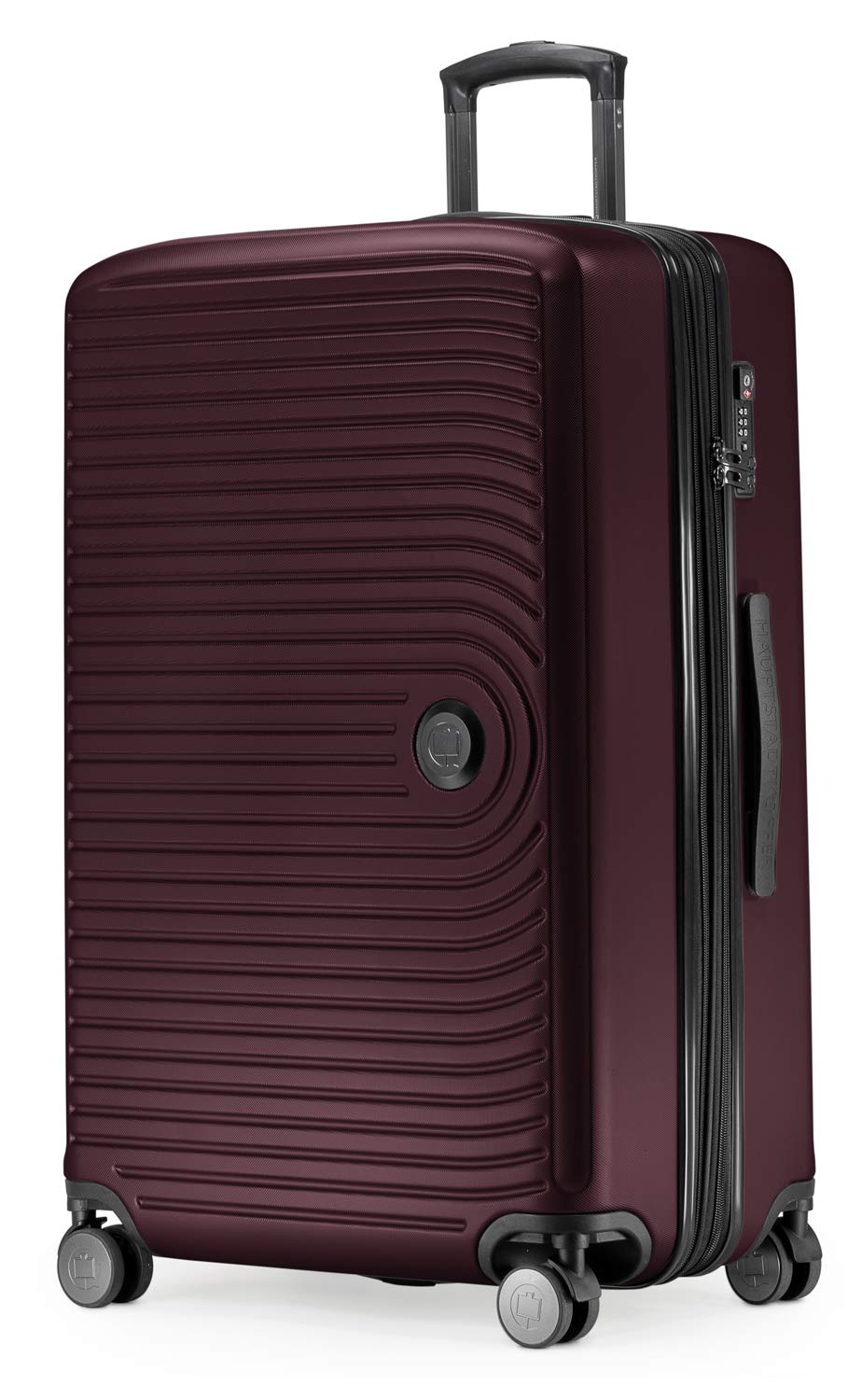 Hauptstadtkoffer Mitte - Großer Hartschalenkoffer, TSA, 4 Rollen, Check-In Gepäck mit 8 cm Volumenerweiterung, 77cm, 130 Liter, Burgund