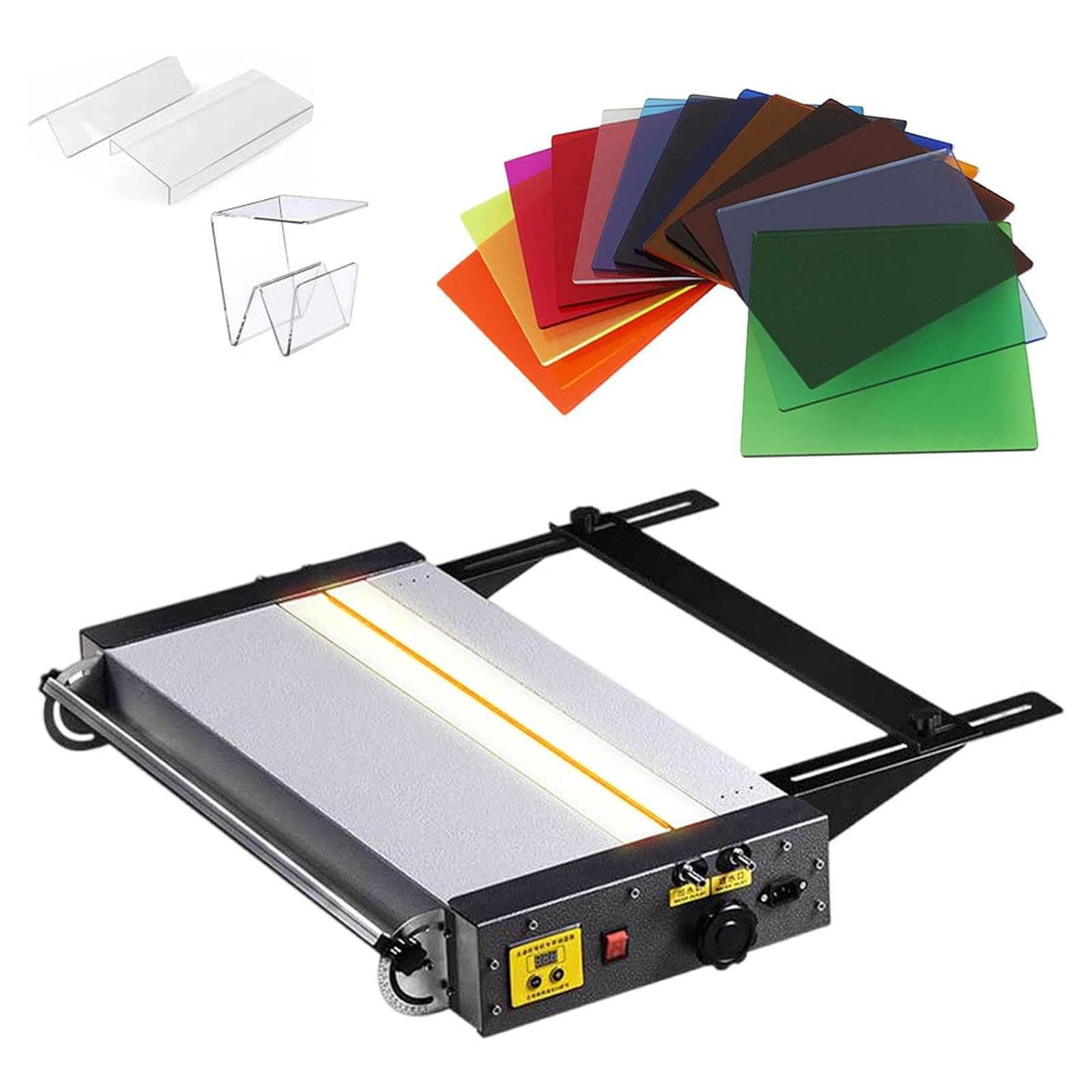 Macchina piegatubi di calore acrilico, piegatrice del PVC dell'angolo regolabile 0-180° con la staffa di posizionamento, spessore 1-10mm per la decorazione e la fabbricazione di insegne