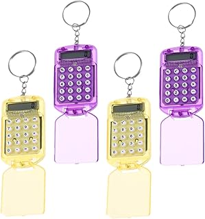 VILLFUL Portátil 4 Pçs Mini Chaveiro De Computador Para Mini Chaveiro Presentes Presentes Flip Open Calculadora Contadores Mini Calculadora Chaveiro Flip-Open Contadores Calculadora Mini