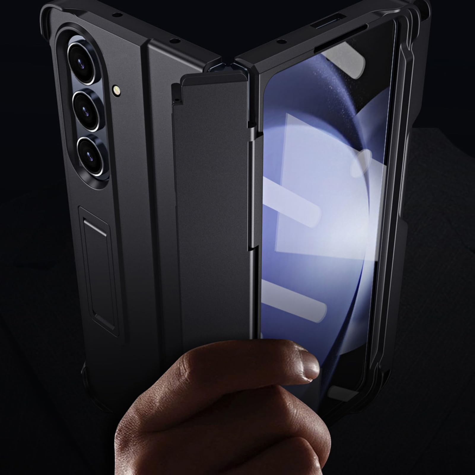 Galwaniczne etui do Samsung Galaxy Z Fold 8 Ultra, składany stojak