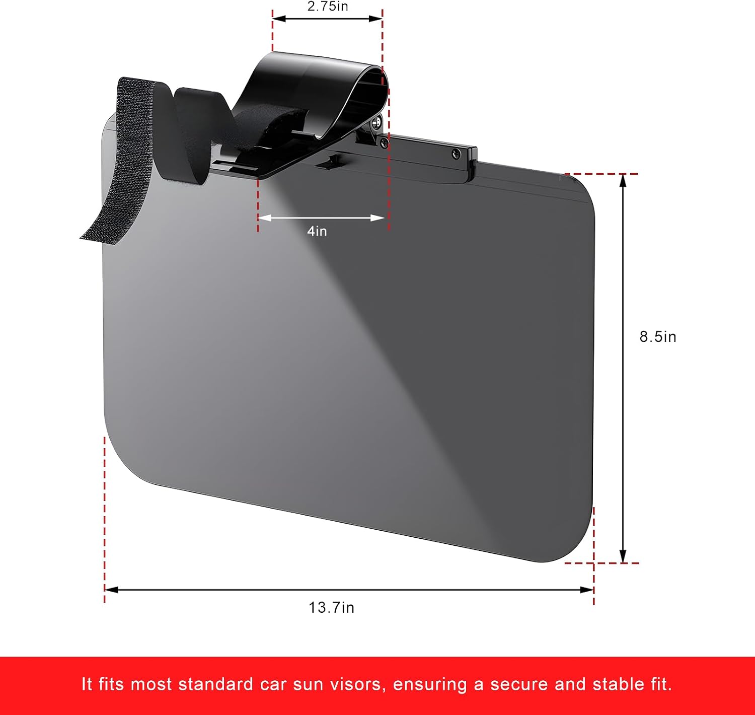 Sun Visor Extender for Cars, Adjustable Polarized Auto Sunshade Extender for Safe Driving, Universal Vehicle Visor Extension Sun Blocker Protects from Glare/UV Rays