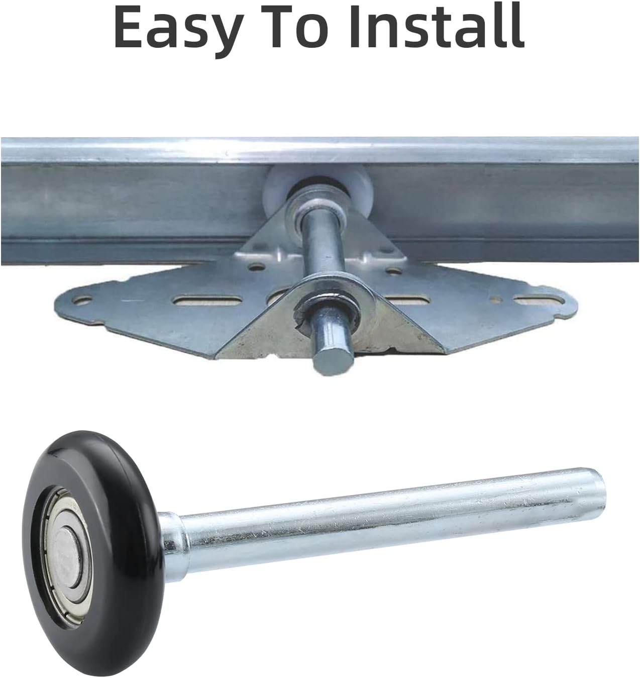 HOME MASTER HARDWARE 12 Pack 2" in Nylon Garage Door Roller 4" Stem Replacement Quiet Garage Rollers Seals 6200Z Precision Bearings Black : Tools & Home Improvement