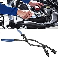 Vista 9 de Pinza de manguera 35 abrazaderas de manguera de largo alcance dobladas Alicates Agarre cómodo Herramienta de reparación automática universal