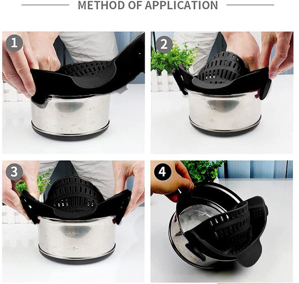 Scolapasta In Silicone Pieghevole 26cm - Colino Multiuso Per Pasta, Verdure E Cottura A Vapore - Foto 5