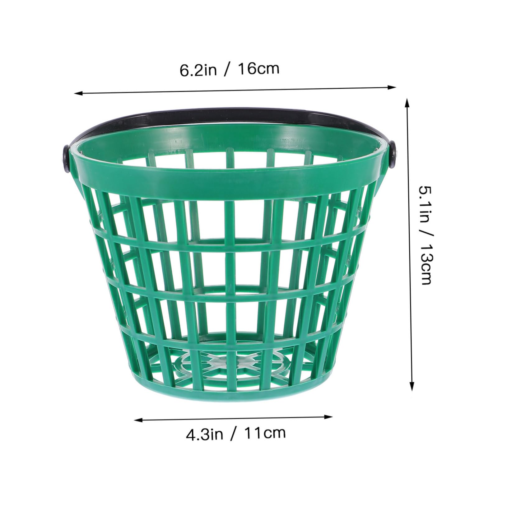 Yardwe Outdoor Ball Storage Large Capacity Nylon Bucket Golf Basket Handle for Balls