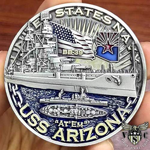 Stay Frosty EnterprisesLimited Edition USS Arizona Warships of WW2 75th Anniversary US Navy Coin