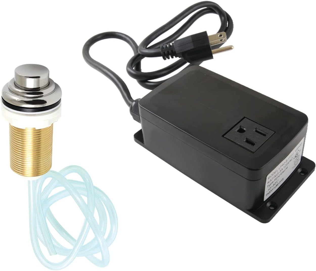 Kingston Brass KATSK216 Gourmetier Single Outlet Garbage Disposal Air Switch Kit, Polished Nickel