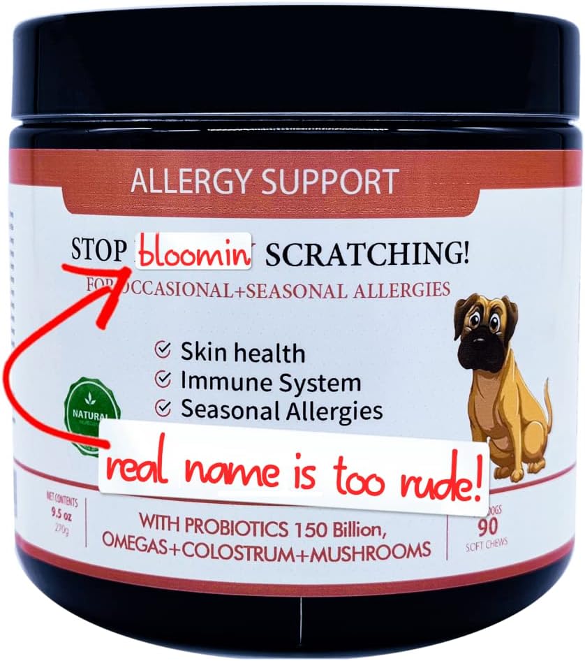 Allergy relief dog treats. Works within 30 days or your money back