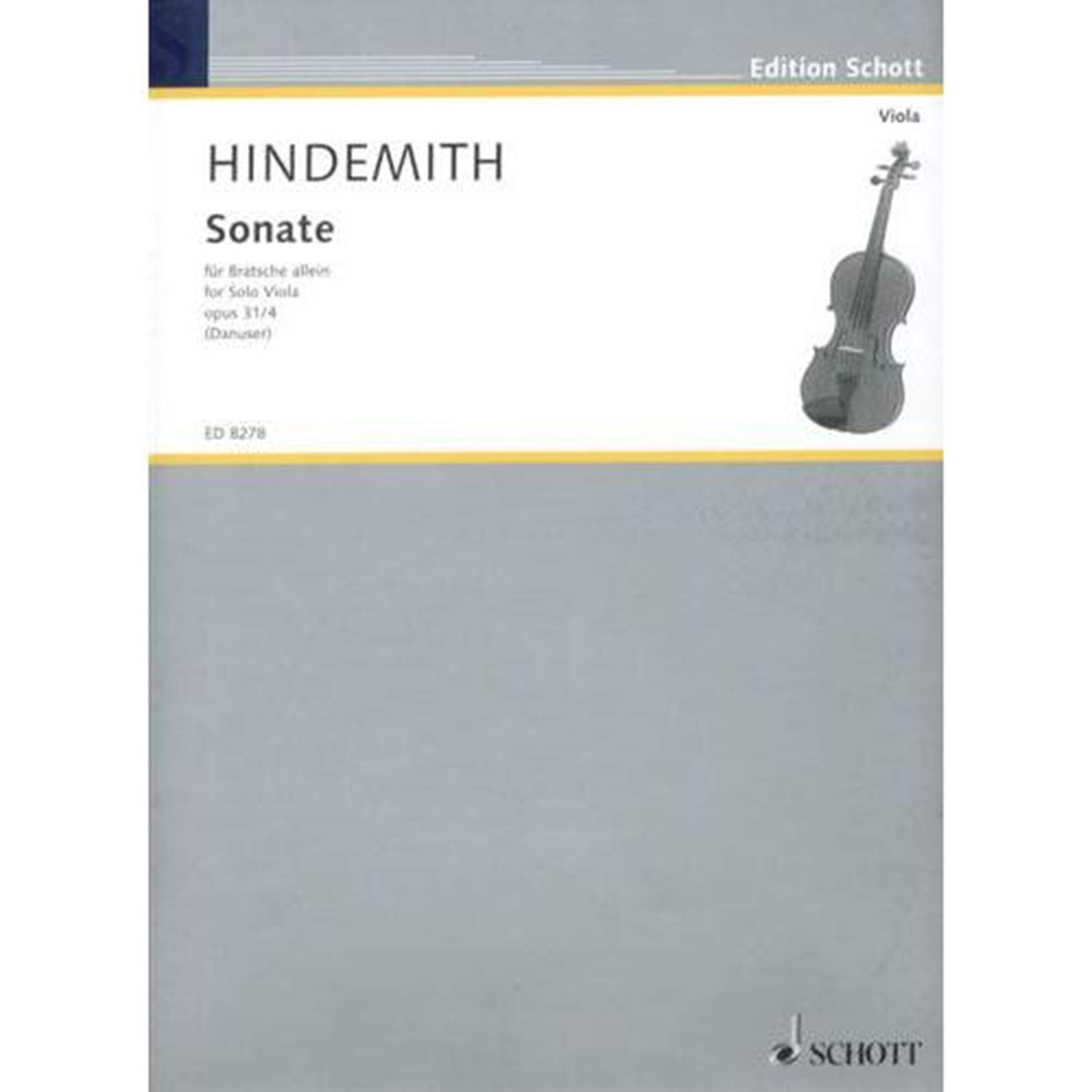Hindemith: Sonata for Solo Viola, Op. 31, No. 4 (Printed Edition)